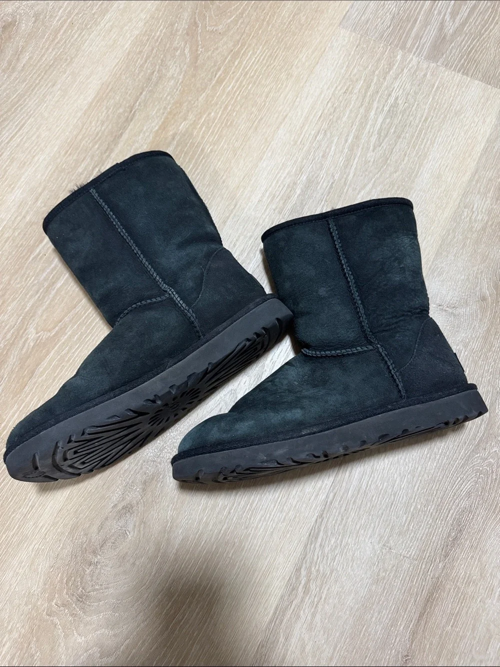UGG Classic Short Suede Boots in Black